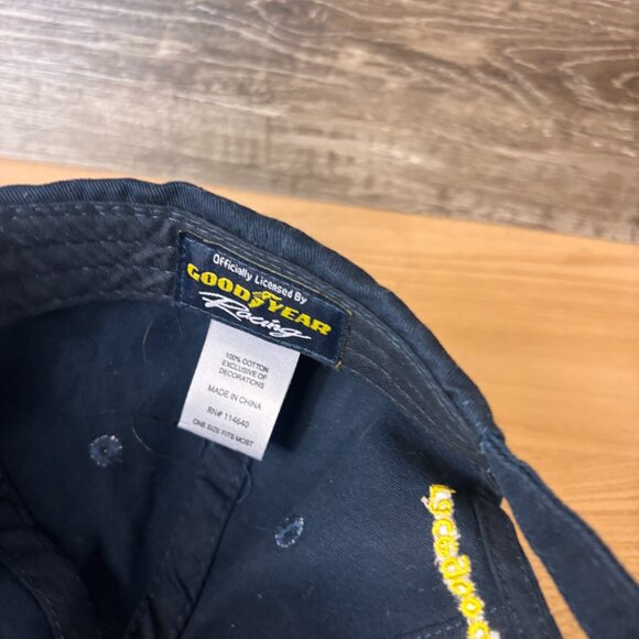 Goodyear Hat Cap Strap Back Blue Navy Tires Racing Outdoors Mens - Picture 8 of 9